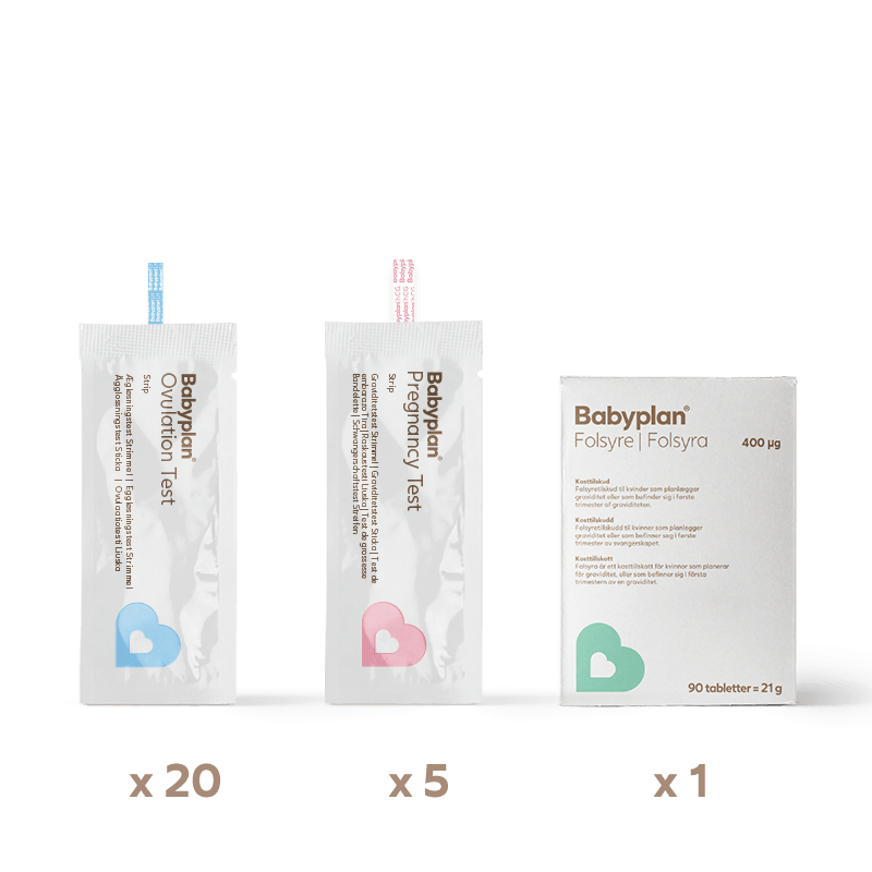 Babyplan sæt strimmel 3 mdr.