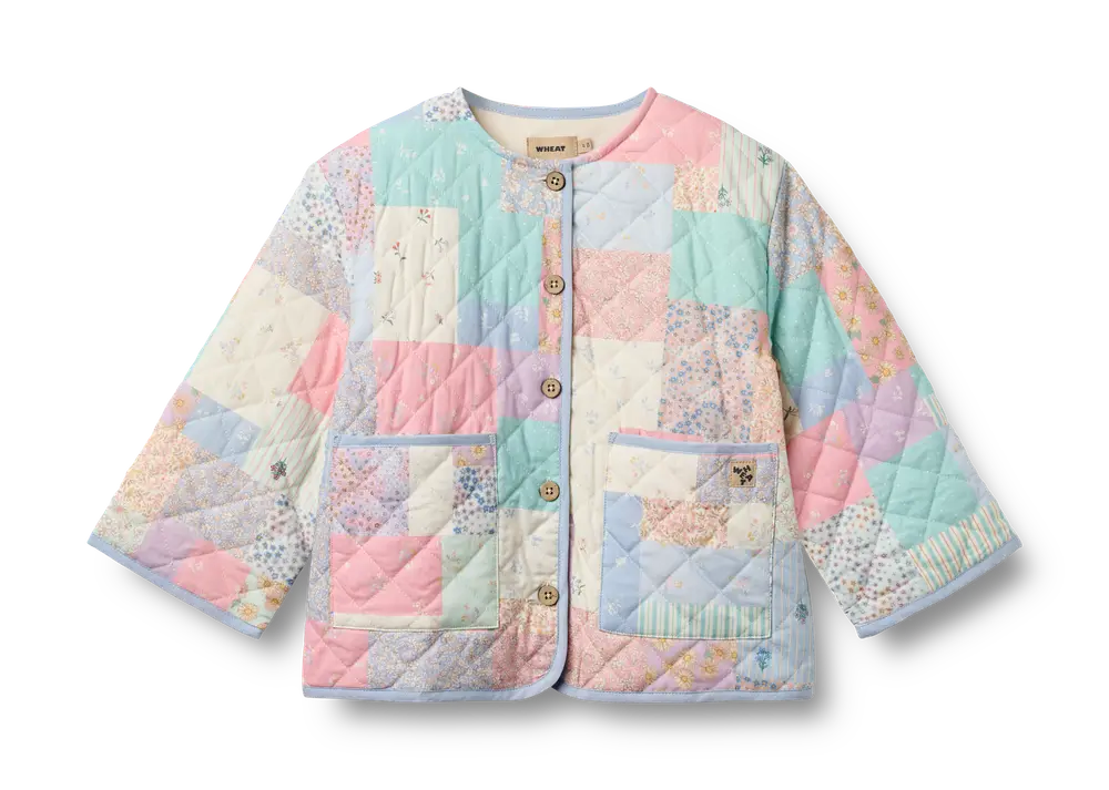 Inaja Quilt Jakke - Patchwork Flowers - 128