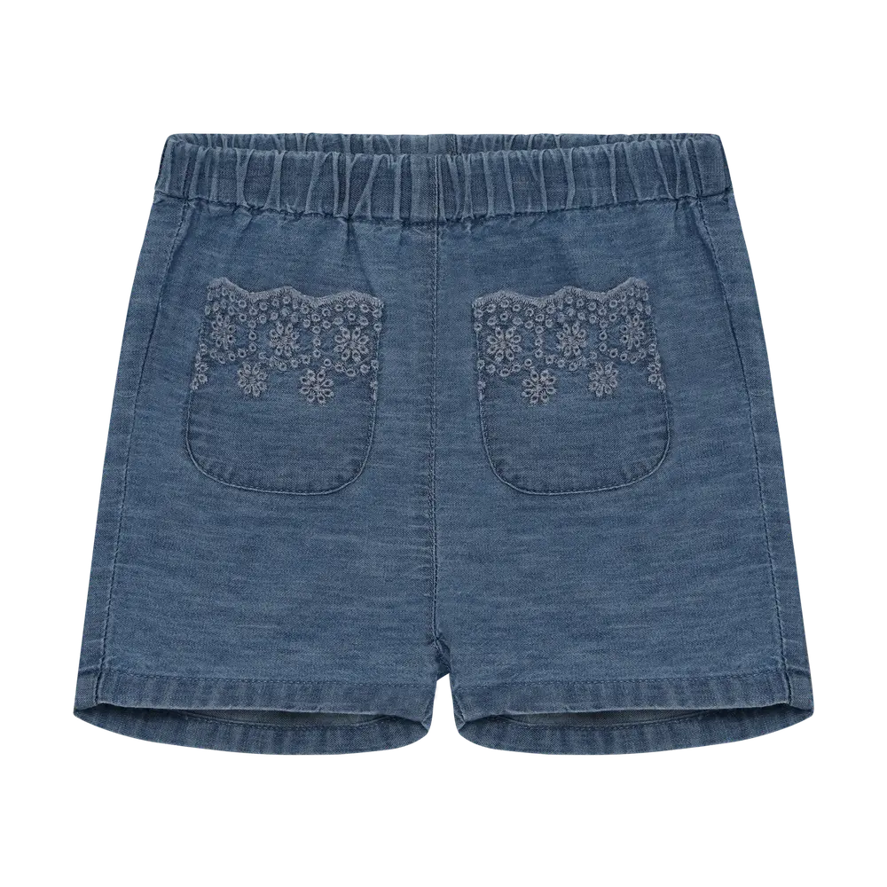 Chambray Shorts - Faded Denim - 56