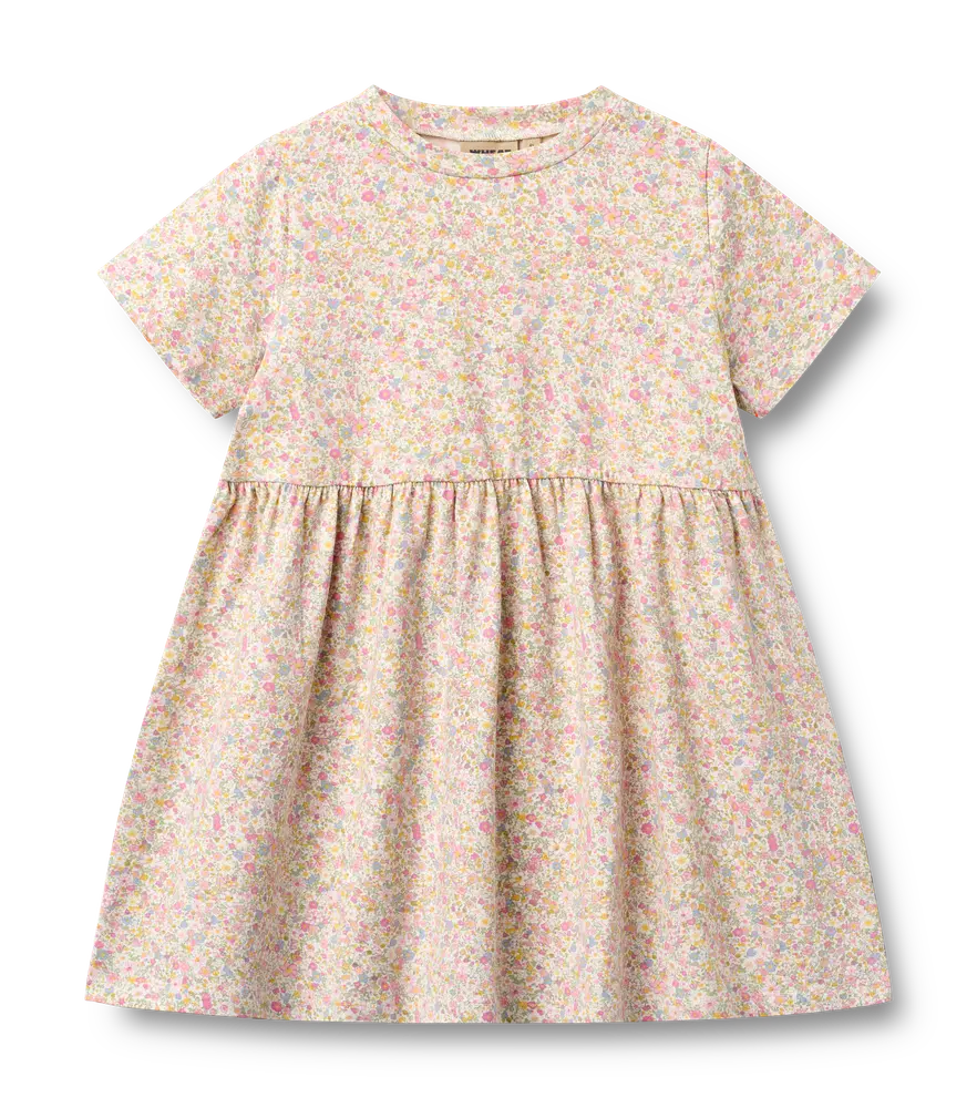 Anna Jersey Kjole - Blush Flower Meadow - 98