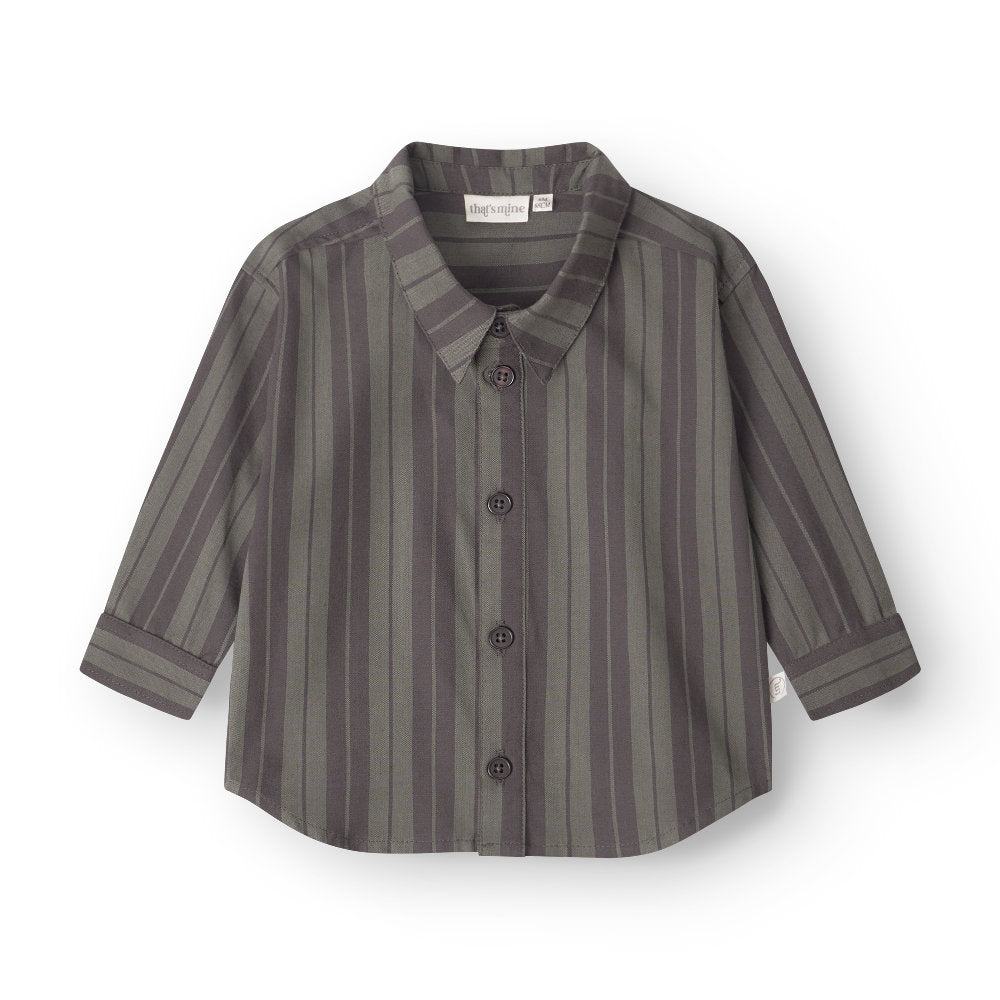That's Mine - Harald shirt - Olive stripe - 116cm - 6Y