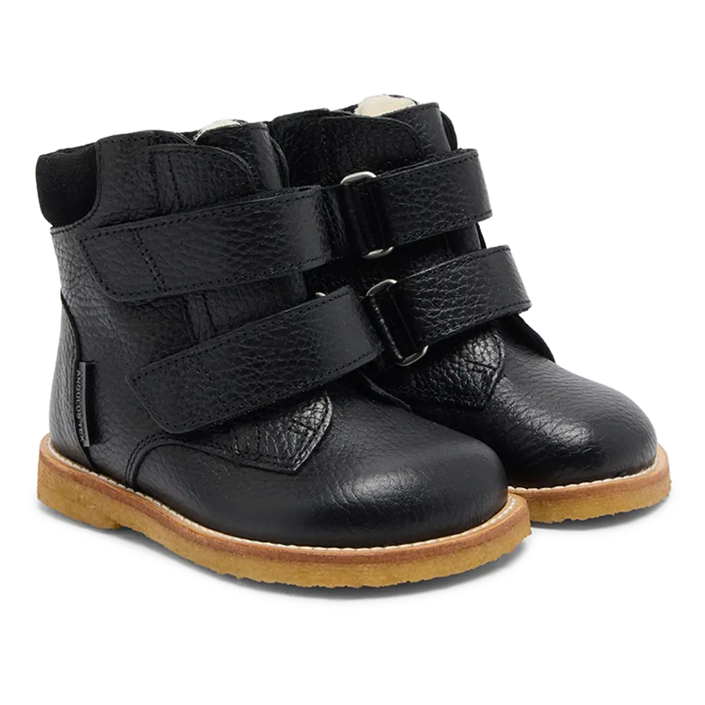 Begynder Tex Støvle Med Velcro - SORT - 25