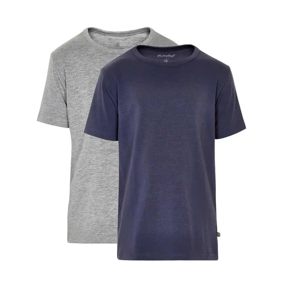 2 Pak Basic T-Shirts - Navy 778 - 152