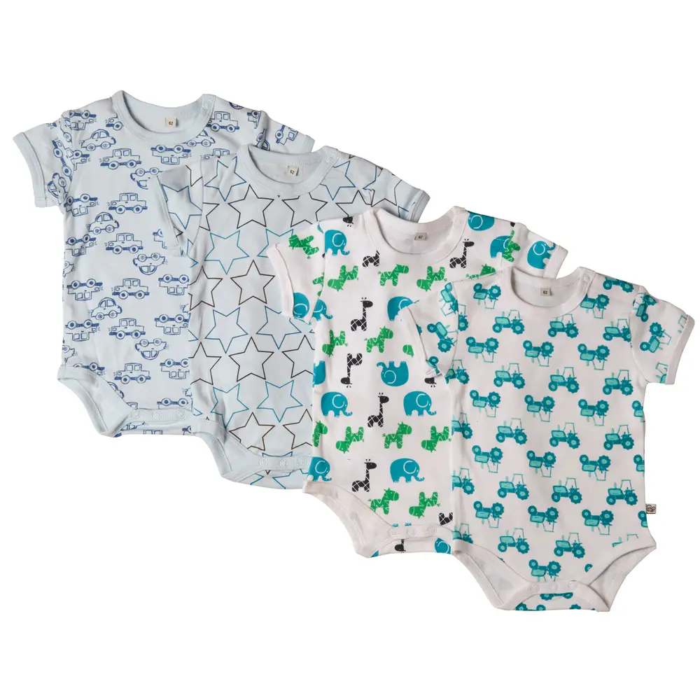 4 Stk K/Æ Bodystockings - Lyseblå 700 - 86