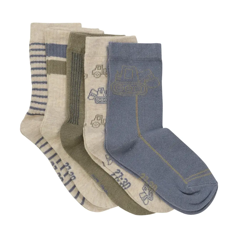 Strømpe m. mønster (5-pak) - 990 - 15/18