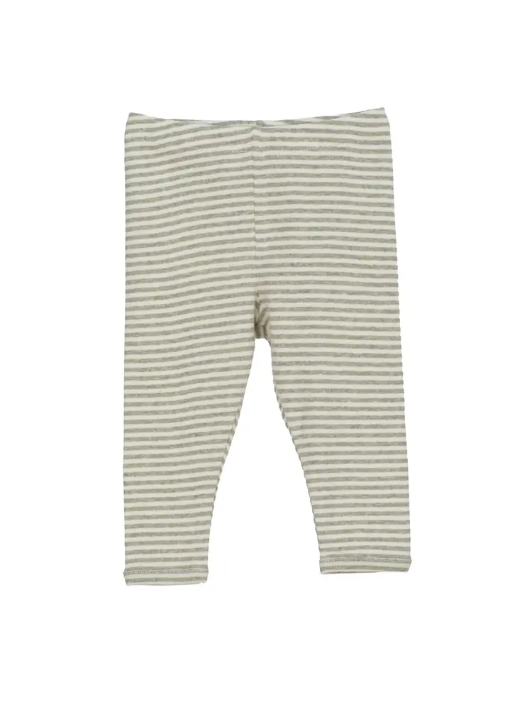 Baby Stribet Leggings - SAGE/ECRU - 80 / 12 MDR.