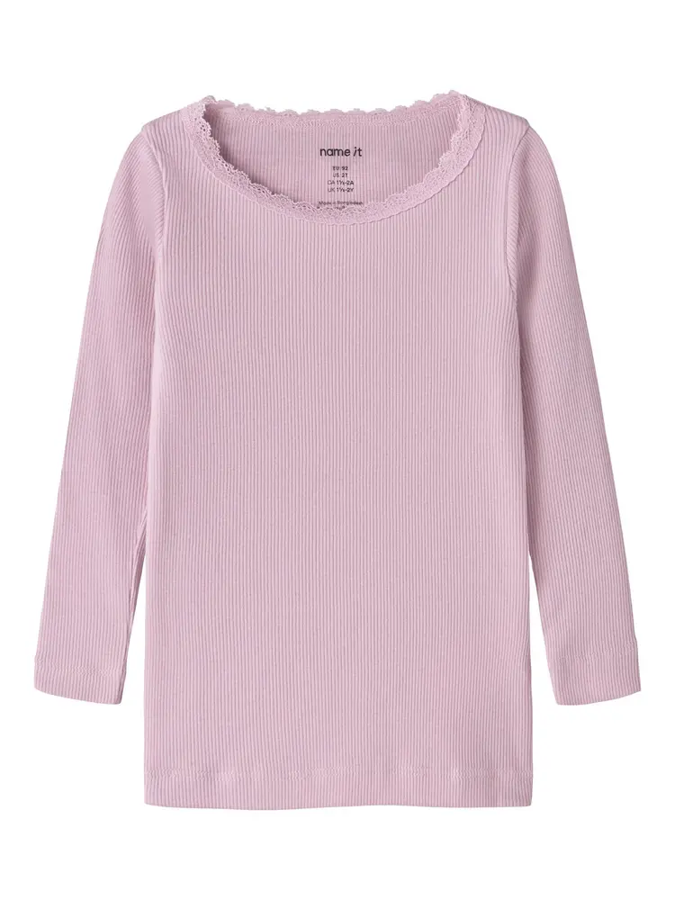 Kab langærmet top - Fragrant Lilac - 98