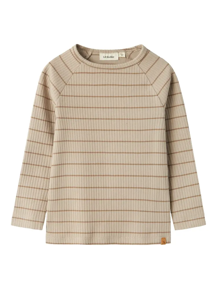 Kail langærmet slim top - PURE CASHMERE - 116
