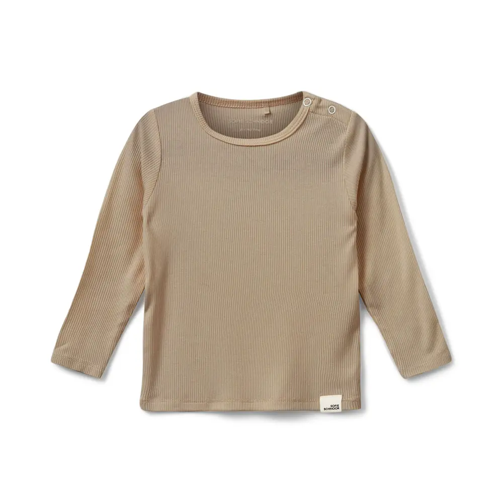 Petricia Langærmet T-Shirt - Dark Sand - 92