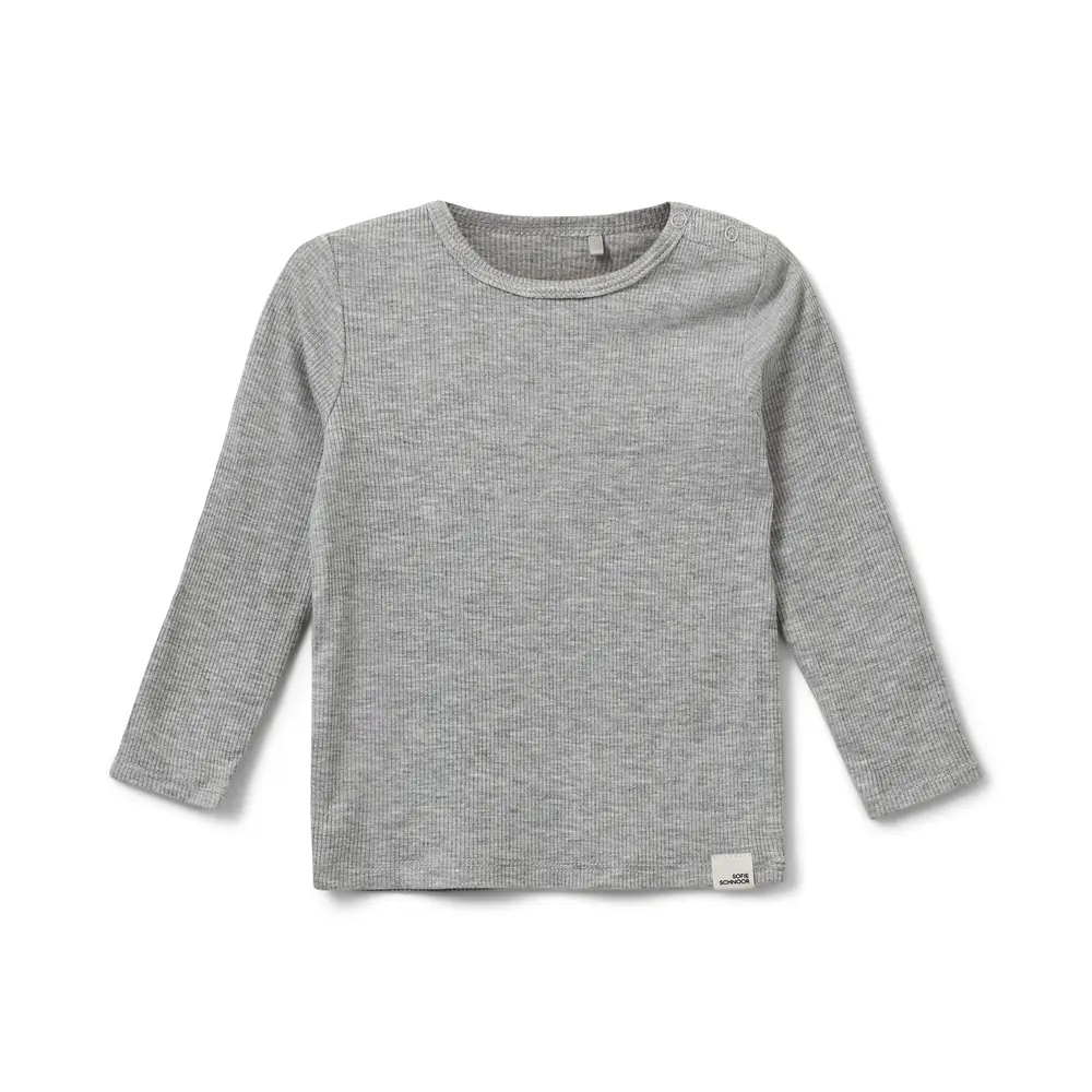 Petricia Langærmet T-Shirt - Grey Melange - 80