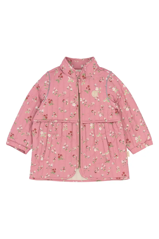 Ever Termo Jakke - Dusty Rose Strawberry AOP - 80 CM