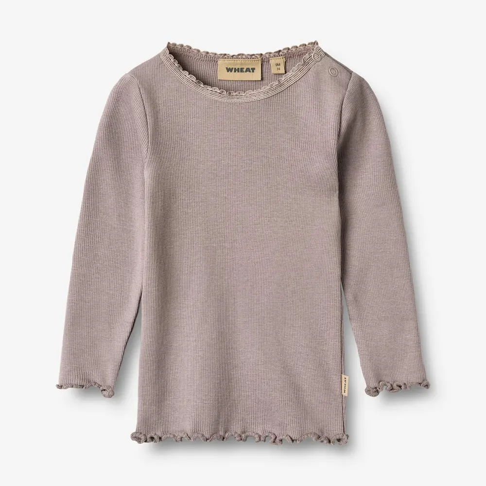 Langærmet T-Shirt Rib Lace - 9531 - 18 MDR.