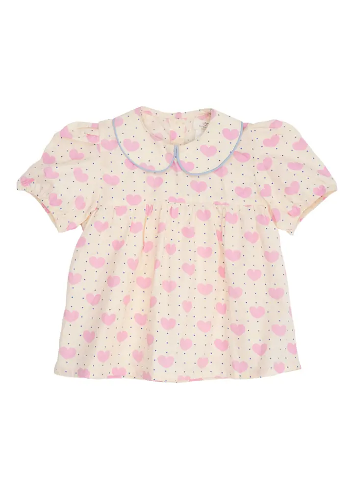 Bluse m. hjerter - HEART AOP - 92