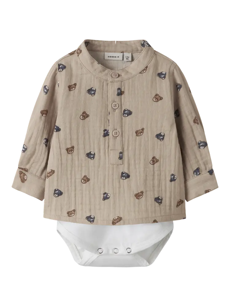 Dutty Langærmet Skjorte Body - Chateau Gray - 68