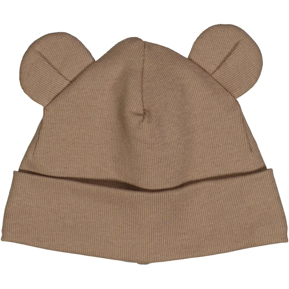 Bjørne hat med ører - Walnut - 44/50