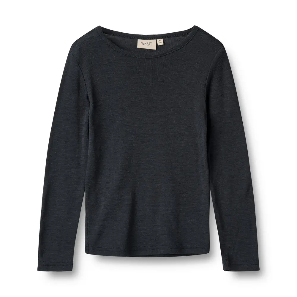 Uld t-shirt ls Alfie - Navy - 110