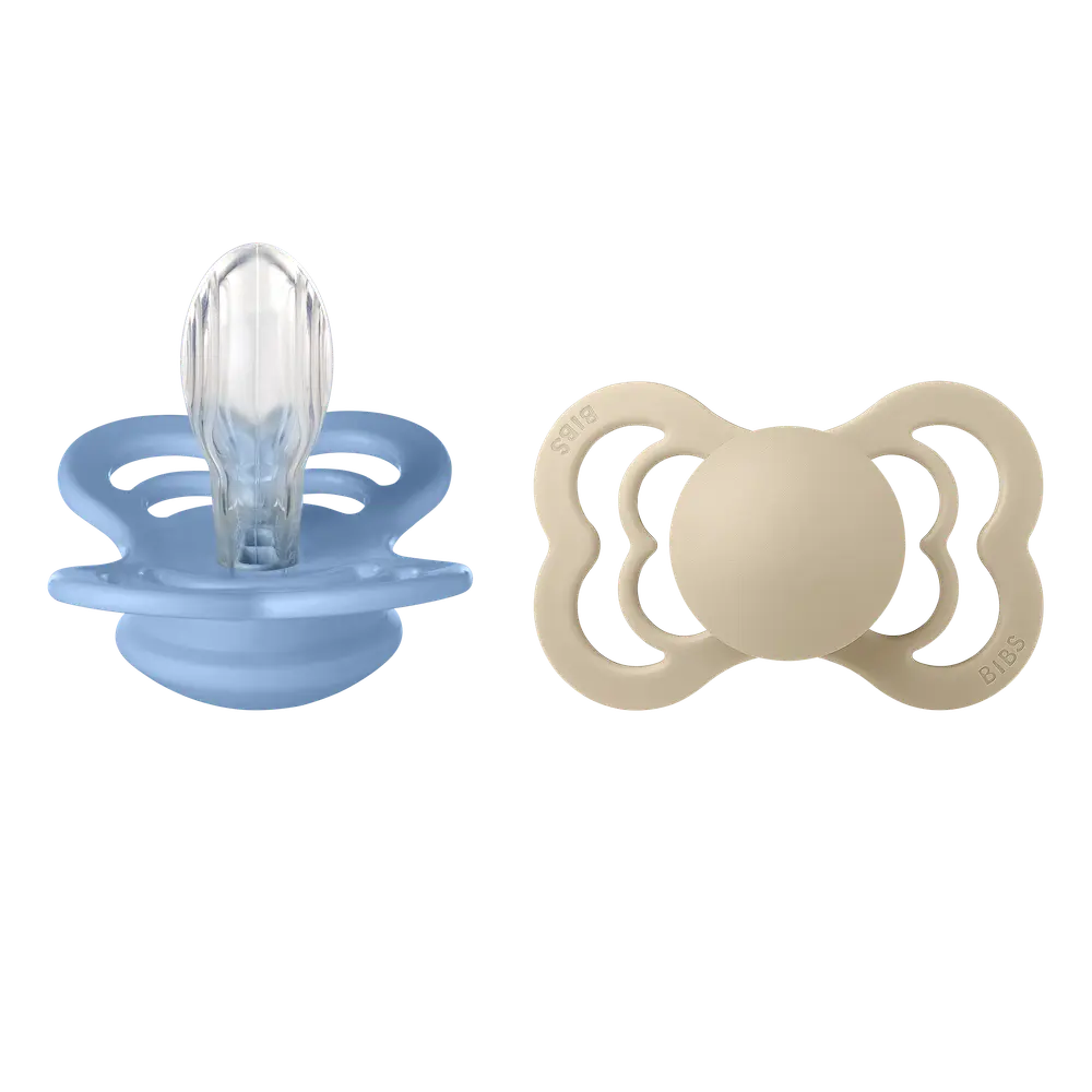 Supreme 2Pk Silicone Str 2 Vanilla/Sky Blue