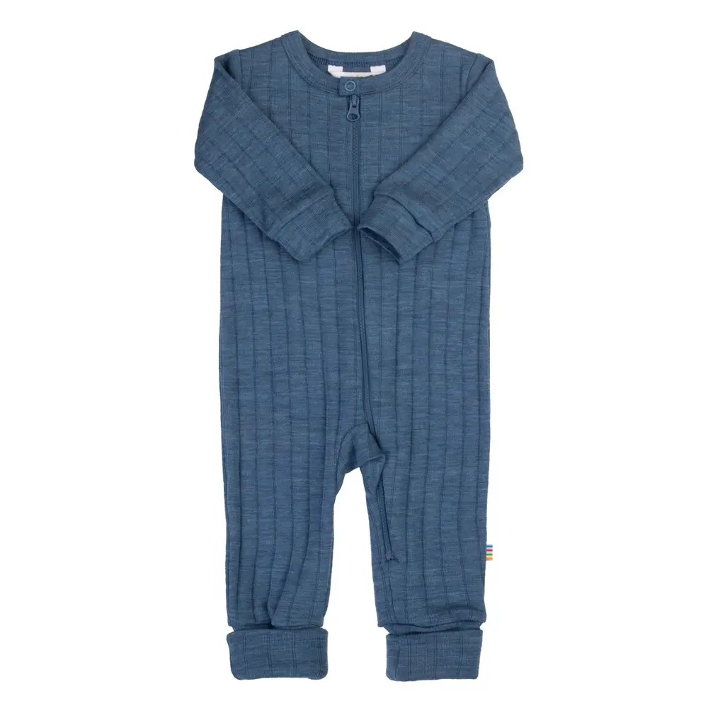 Jumpsuit 2 i 1 fod - Blue melange - 80
