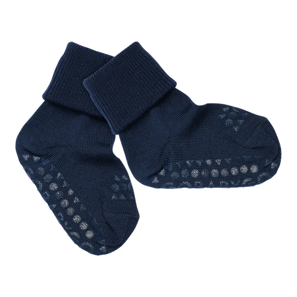 Skridsikre Strømper Merino Uld - Midnight Blue - 17/19