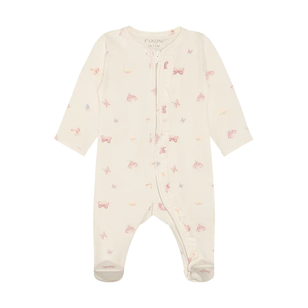 Natdragt m. Fødder - Bleached Mauve - 50