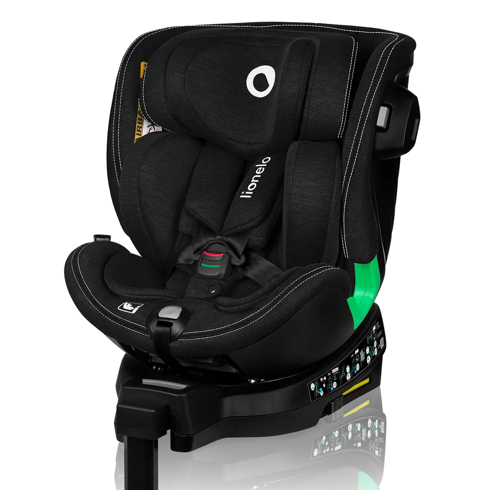Lionelo Harmony i-Size Autostol - Black Carbon Bamboo