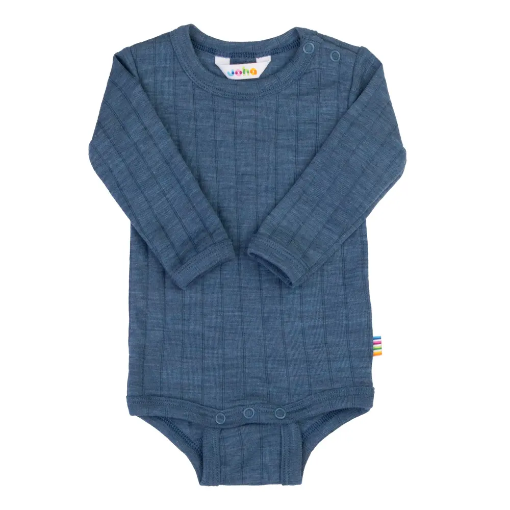 Langærmet Body - Blue melange - 60
