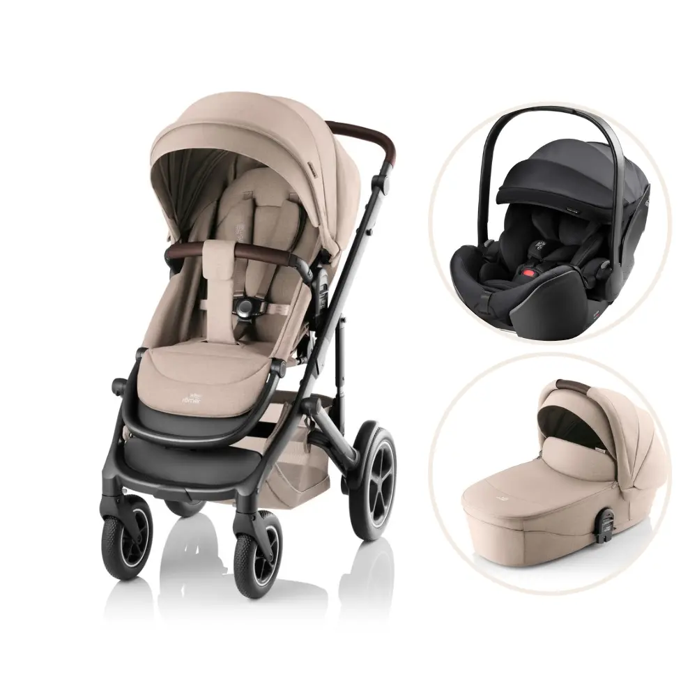 Britax Römer Smile 5Z Style Kombivogn inkl. Baby-Safe Pro Style Autostol - Teak
