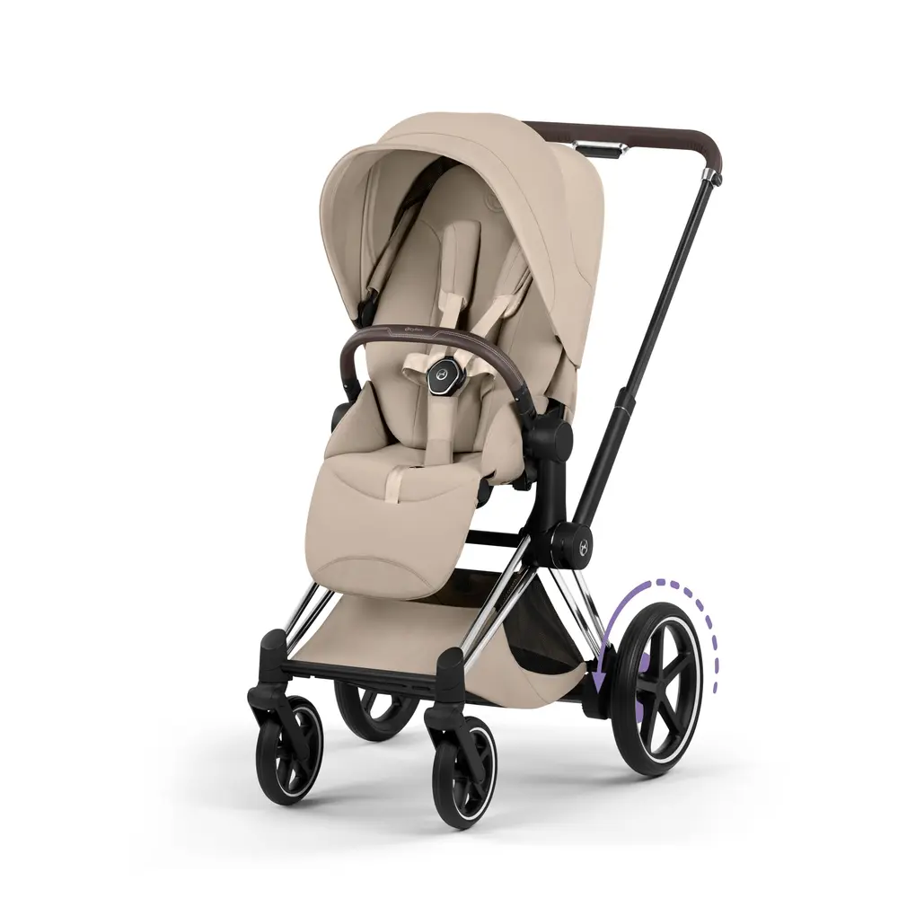 Cybex e-Priam Klapvogn - Style - Cozy Beige/Chrome Brown