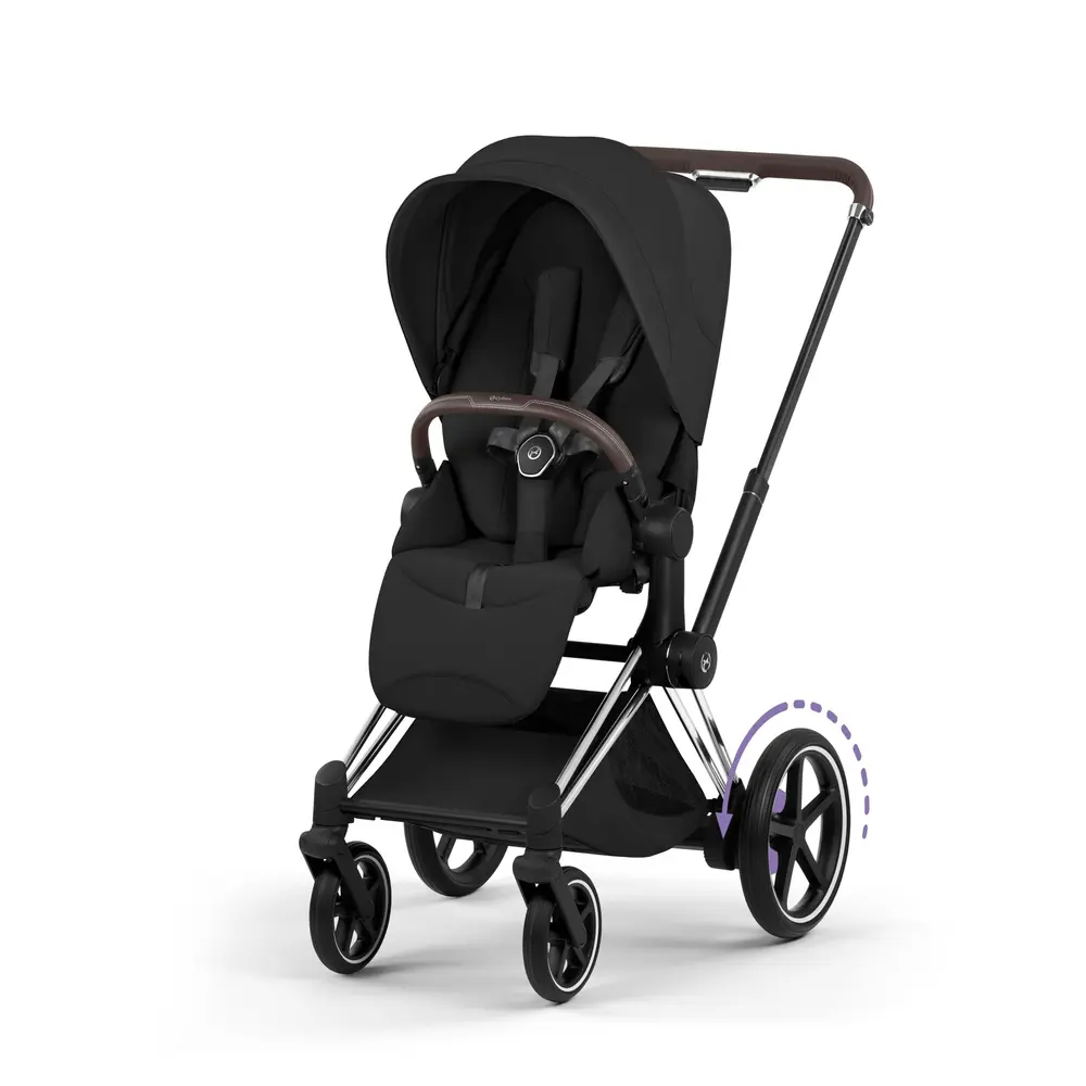 Cybex e-Priam Klapvogn - Style - Sepia Black/Chrome Brown