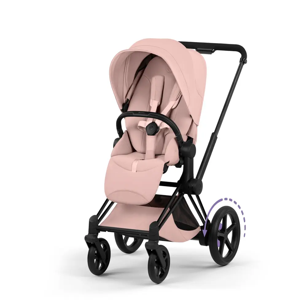 Cybex e-Priam Klapvogn - Style - Peach Pink/Matt Black