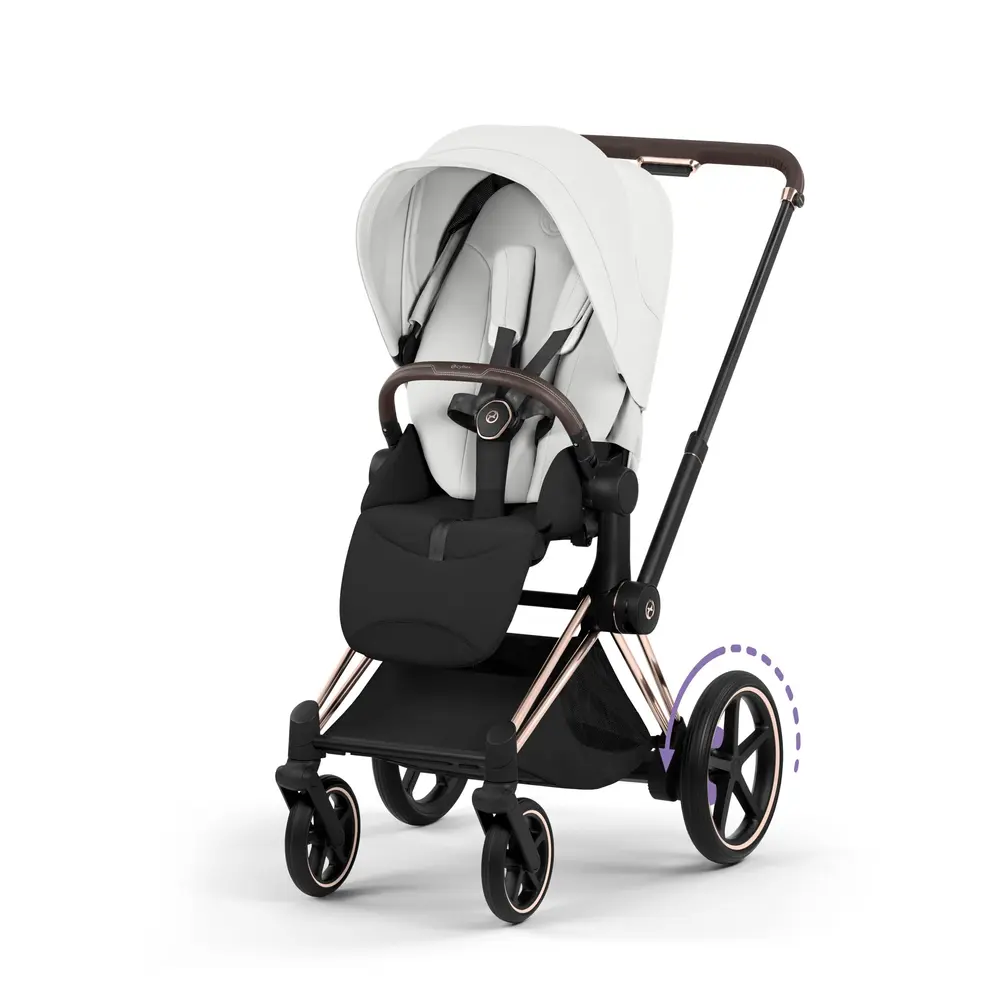 Cybex e-Priam Klapvogn - Style - Off White/Rosegold