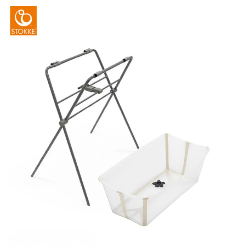 Stokke Flexi Bath hvid inkl. grå stativ