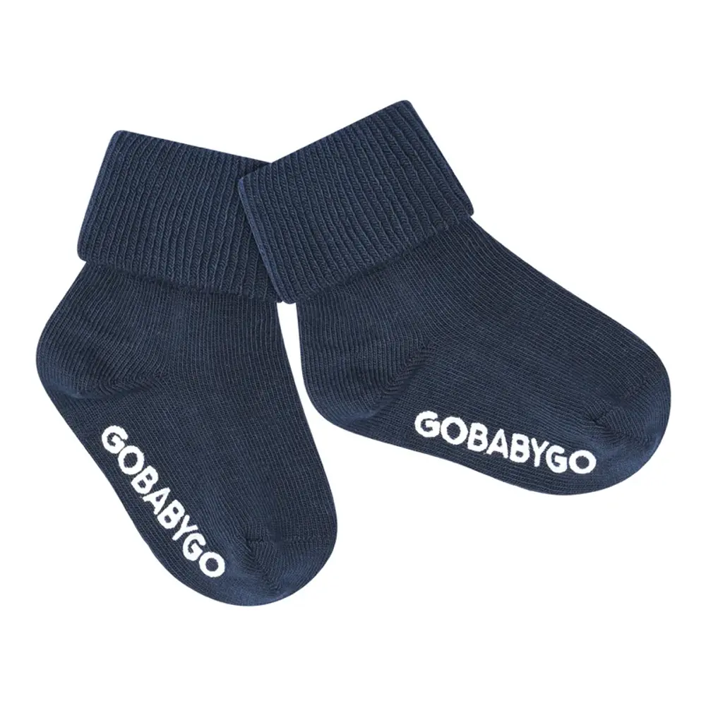 Skridsikre Strømper Bomuld - Navy blue - 23/26