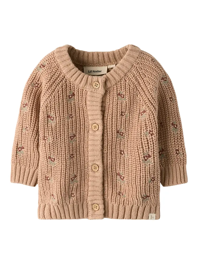 LilÂ´Atelier Emlen langærmet strik cardigan - Roebuck - 68