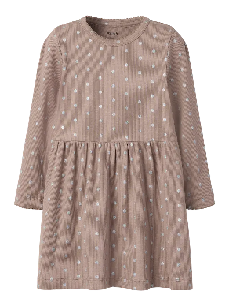 Name It Lona Kjole - Taupe Gray - 104
