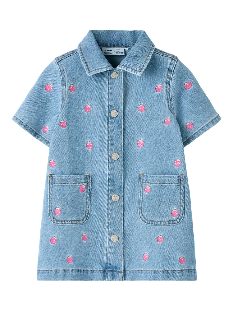 Name It Laila Denim Kjole - Light Blue Denim - 98