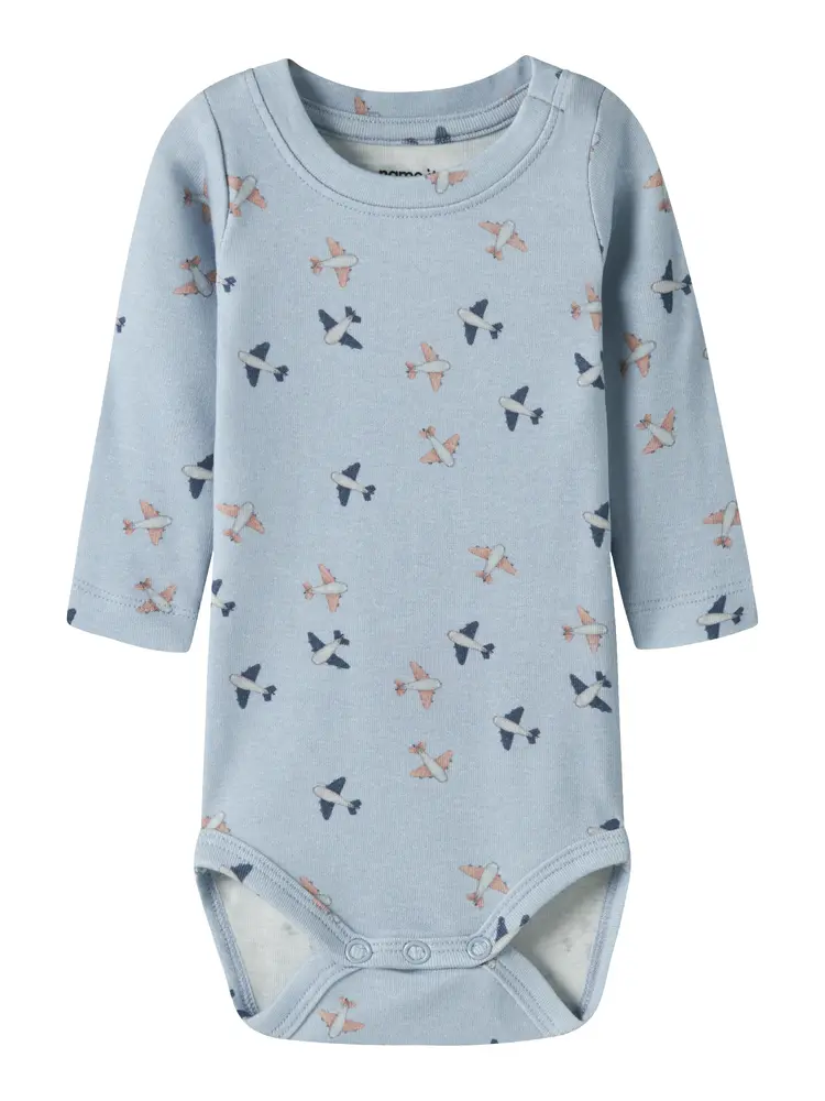 Hop Langærmet Body - Blue fog - 68