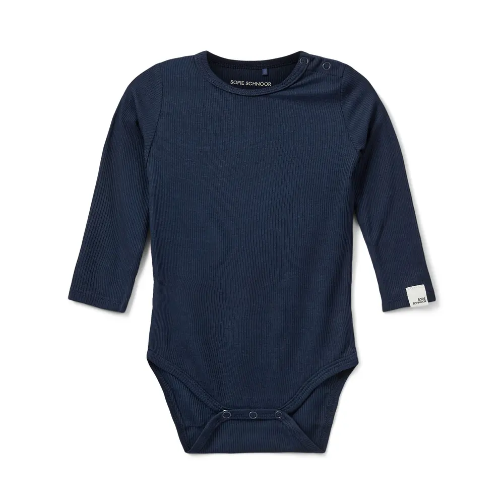 Dicte Langærmet Body - Navy Blue - 56