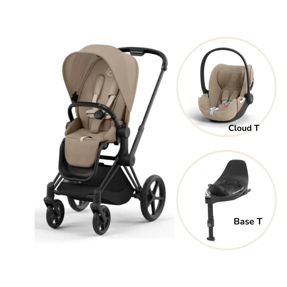 Priam klapvogn inkl. cloud T og base - cozy beige/matt black PLUS