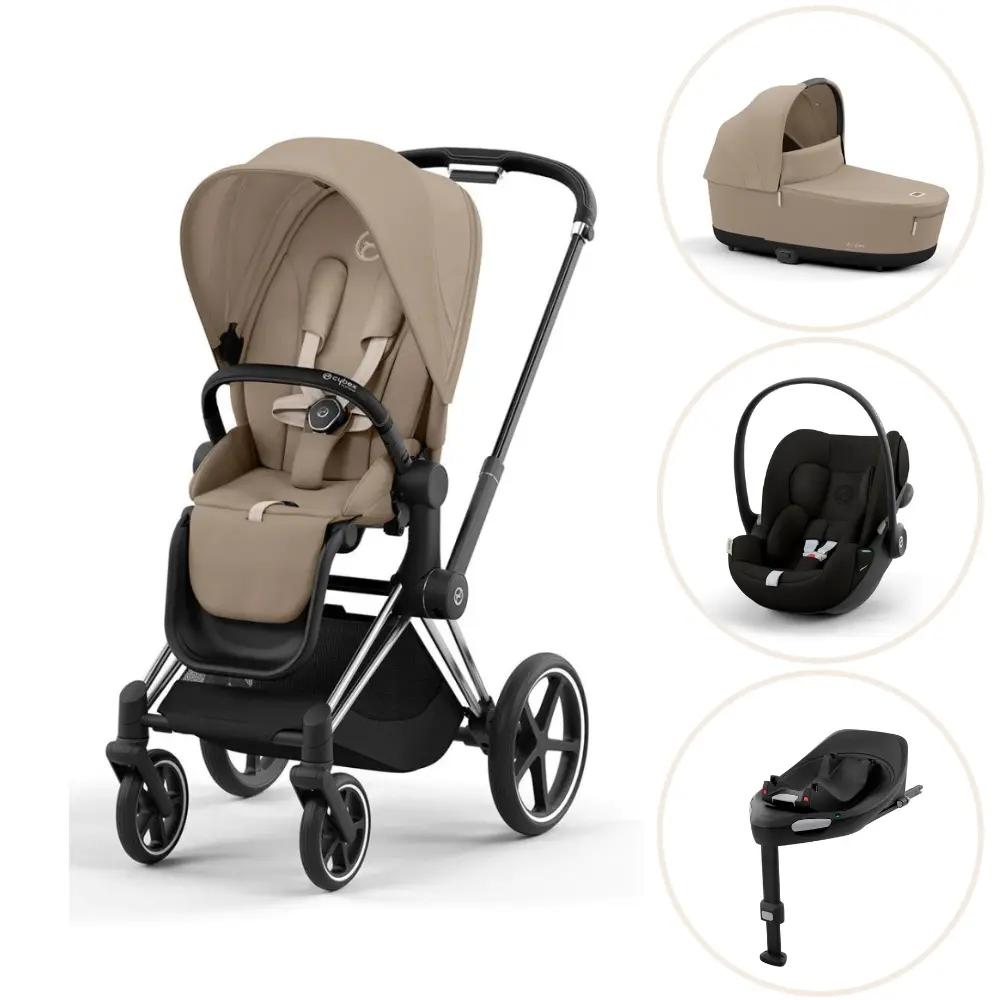 Priam duovogn cozy beige/chrome black inkl. Cloud G og Base G - magic black