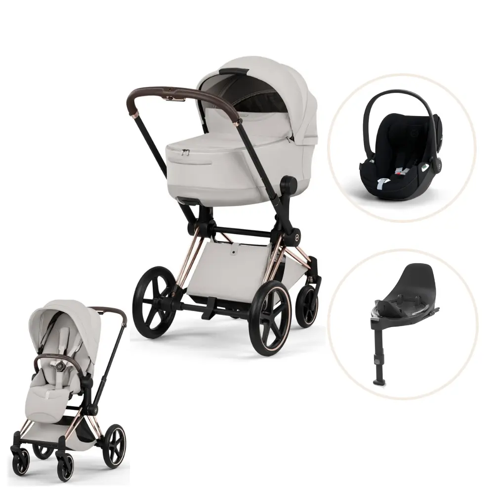 Cybex Priam Style Kombivogn inkl. Cloud T Plus og Base T - City Grey/Rosegold