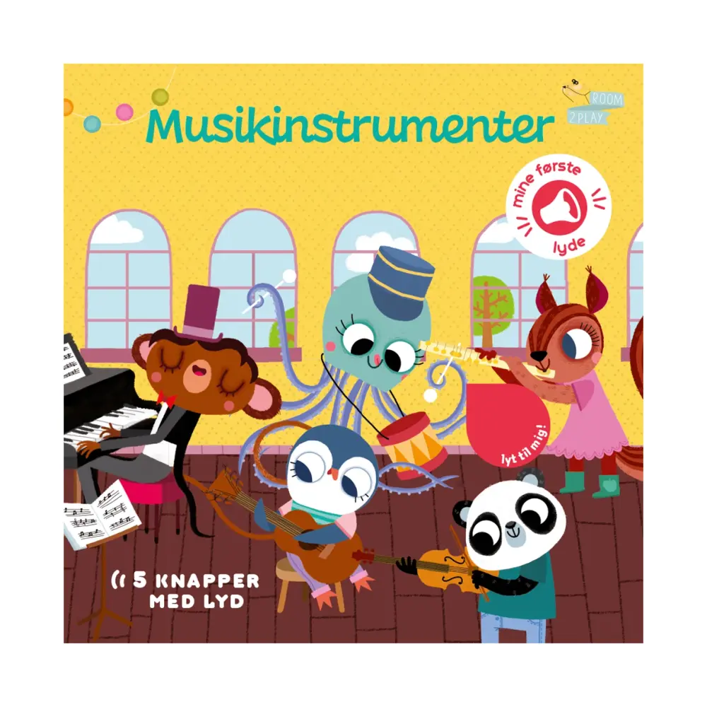 Room2play Pegebog Med Lyd - Musikinstrumenter