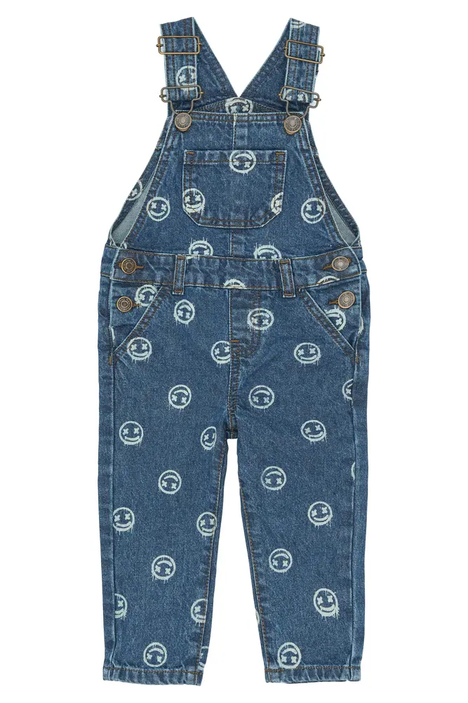 Spero Denim Buksedragt - Medium Blue Denim AOP - 110