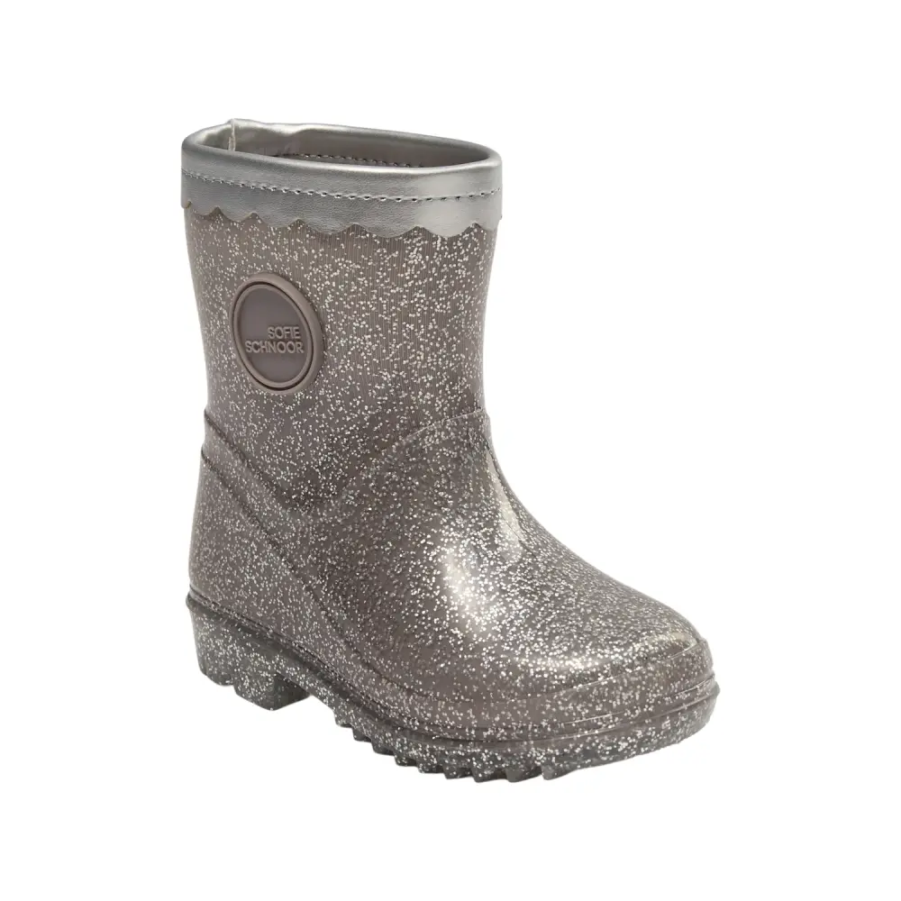 Perlask Gummistøvler - Silver - 28