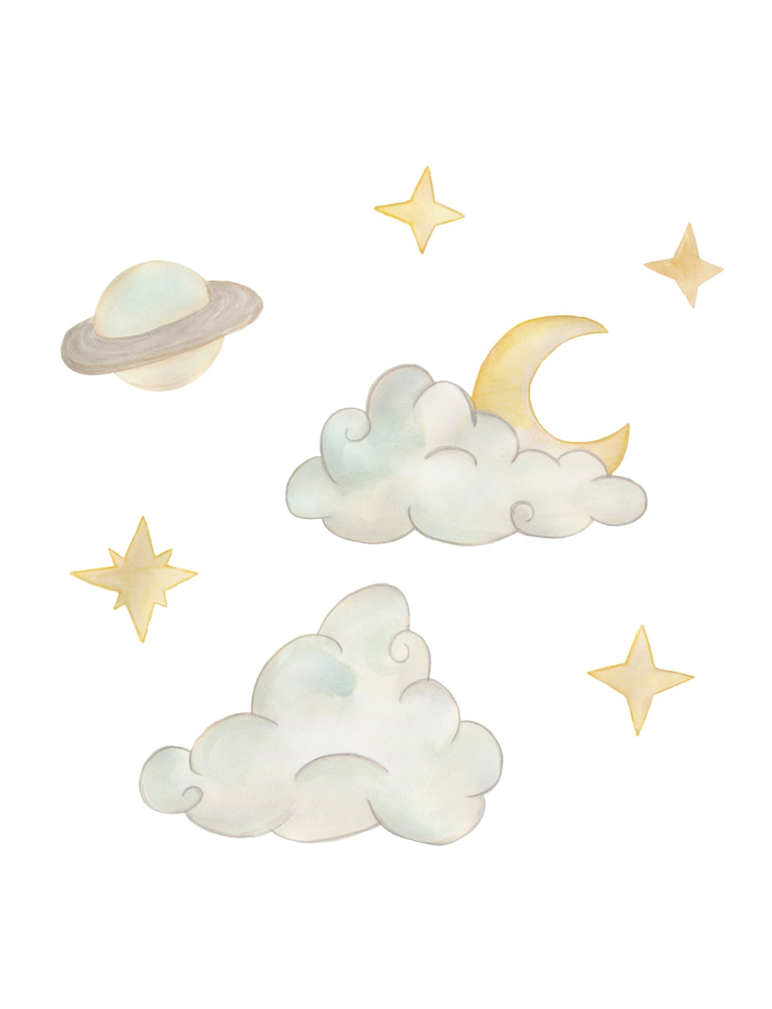 That's Mine - Wallsticker saturn himmel - Multi