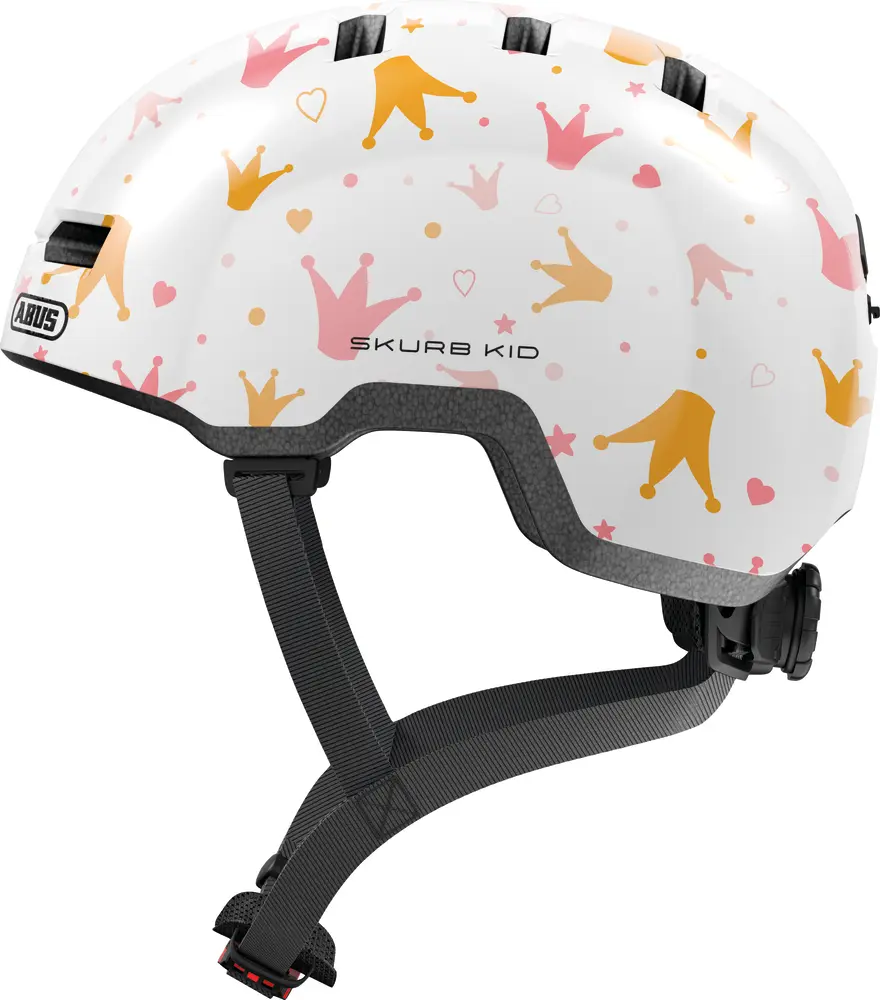 Abus Skurb Kid Cykelhjelm M - White Crowns
