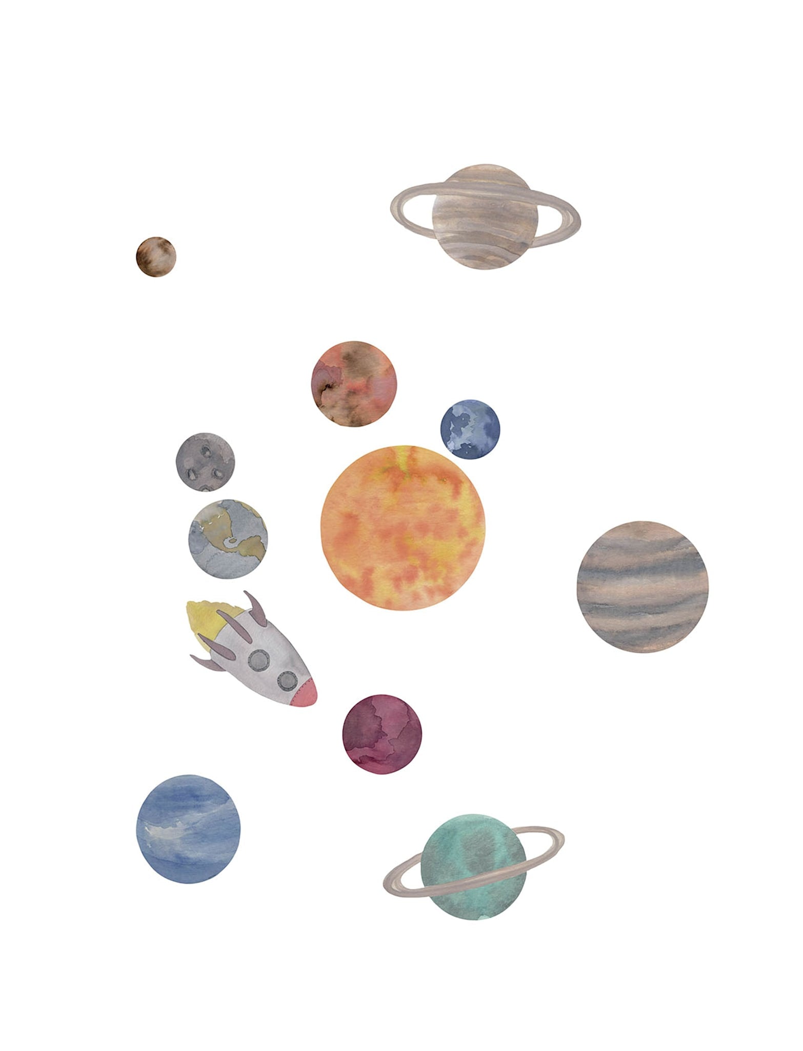 That's Mine - Wallsticker solsystemet - Multi