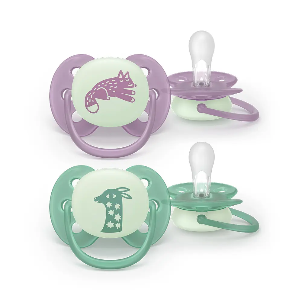 Philips Avent Ultra Soft Nat Sut 6-18m - Grøn/Lilla