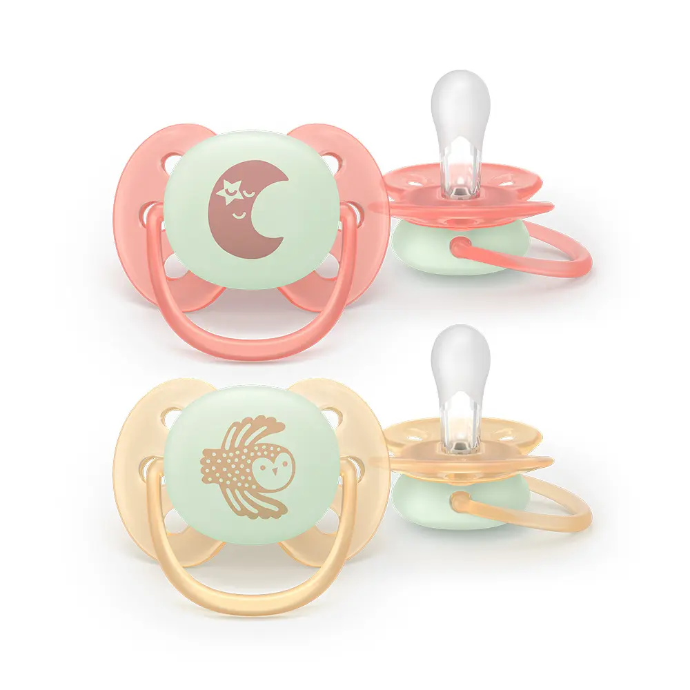 Philips Avent Ultra Soft Nat Sut 0-6m - Gul/Rød