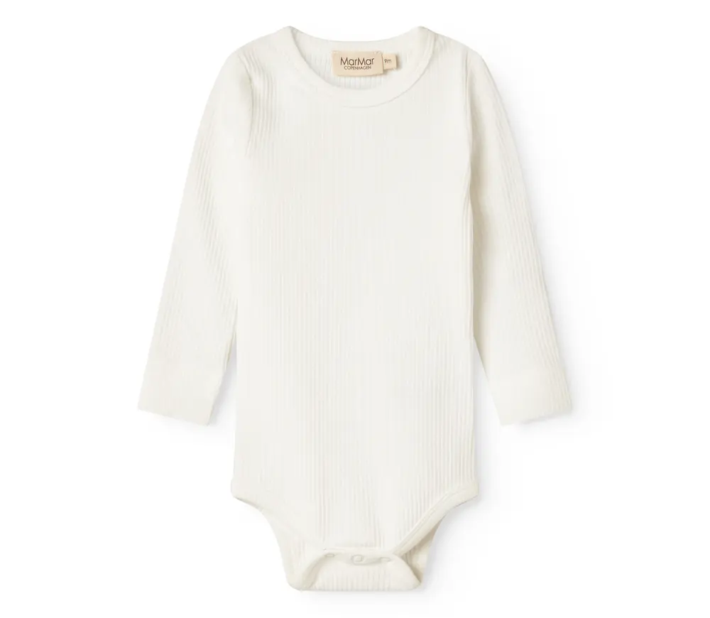 Body med lange ærmer - Gentle white - 86